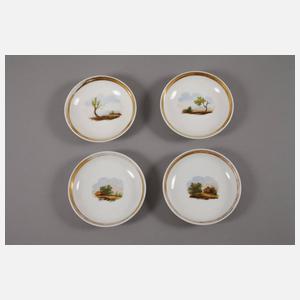 Kaffeeservice mit Landschaftsmalerei