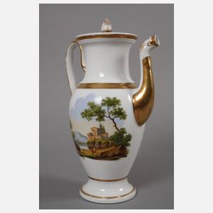 Kaffeeservice mit Landschaftsmalerei