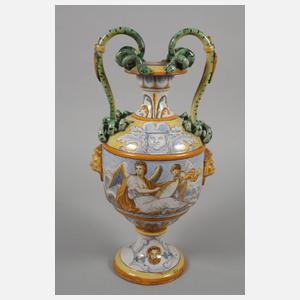 Zwei Henkelvasen Fayence