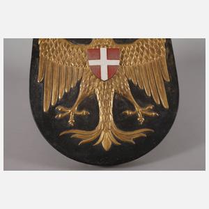 Zsolnay große Wappentafel Wien