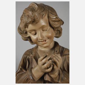 Figürliche Salonlampe "Die erste Zigarette"