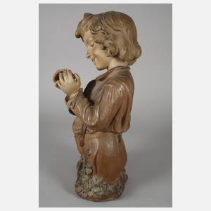 Figürliche Salonlampe "Die erste Zigarette"