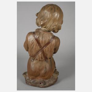 Figürliche Salonlampe "Die erste Zigarette"