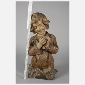 Figürliche Salonlampe "Die erste Zigarette"