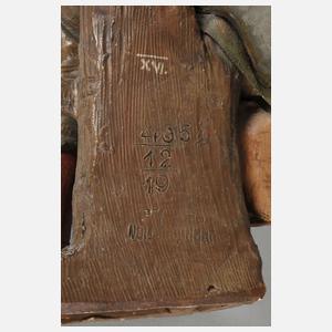 Goldscheider Wien Schuljunge mit Bilderrätsel