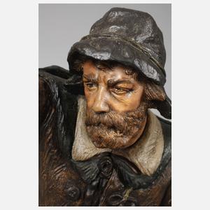 Goldscheider Wien figürliche Salonlampe "Nachtwächter"