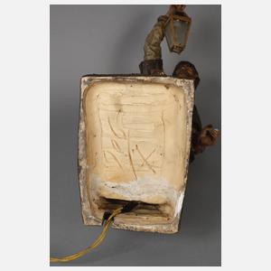 Goldscheider Wien figürliche Salonlampe "Nachtwächter"