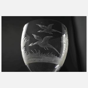 Sieben jagdliche Likörgläser