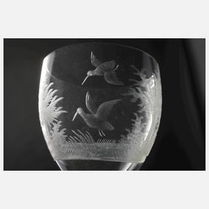 Sieben jagdliche Likörgläser