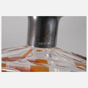 Schnapsflasche mit Silbermontierung