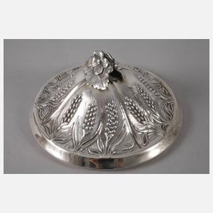 Große Silberterrine Ährendekor