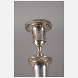 Paar klassizistische Frankfurter Silberleuchter