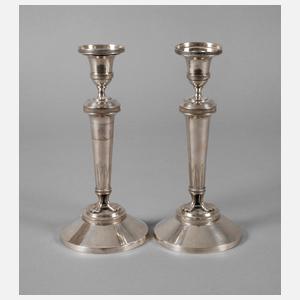 Paar klassizistische Frankfurter Silberleuchter