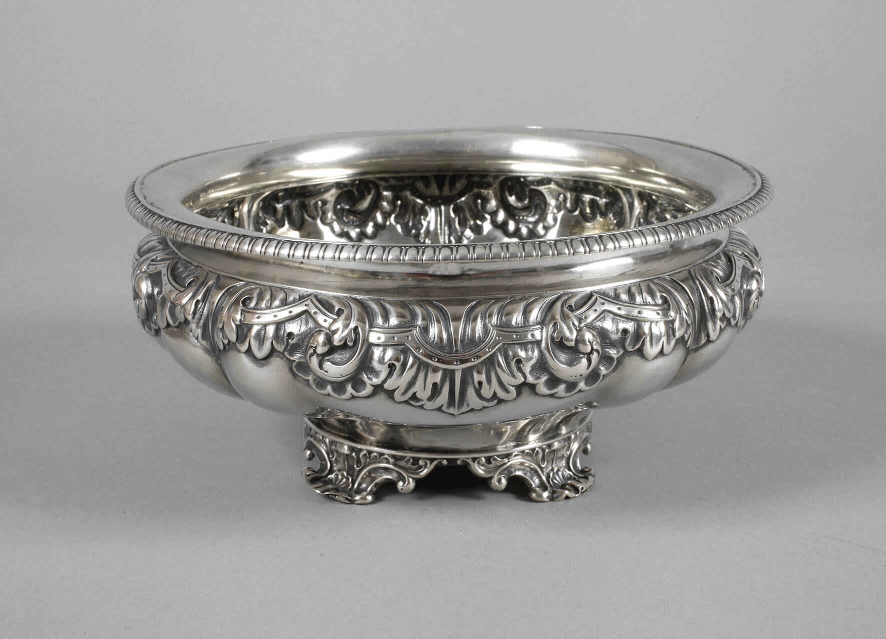 Hannover Silberschale Spätbiedermeier