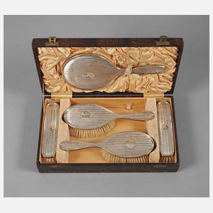 Bürstenset im Etui Silber