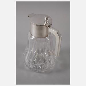 Kühlkanne mit Silbermontur Art déco