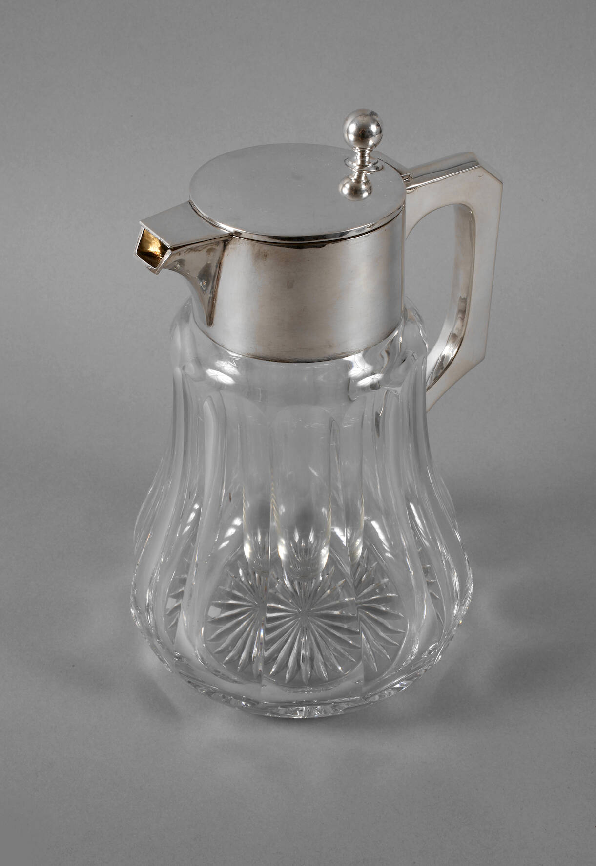 Kühlkanne mit Silbermontur Art déco