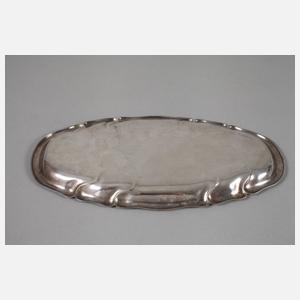 Silbertablett in Barockform