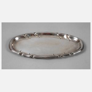 Silbertablett in Barockform