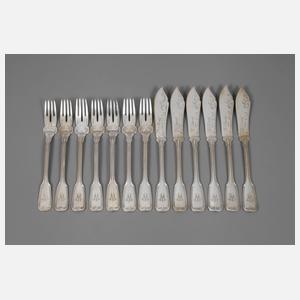 Fischbesteck Silber