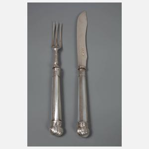 Englisches Obstbesteck Silber