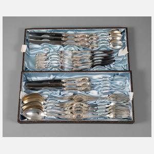 Silberbesteckkasten für sechs Personen