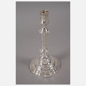 Paar versilberte Biedermeierleuchter