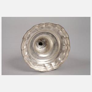 Paar versilberte Biedermeierleuchter