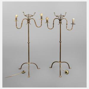 Paar Stehleuchten Schmiedeeisen