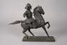 Bronzeplastik reitender Samurai