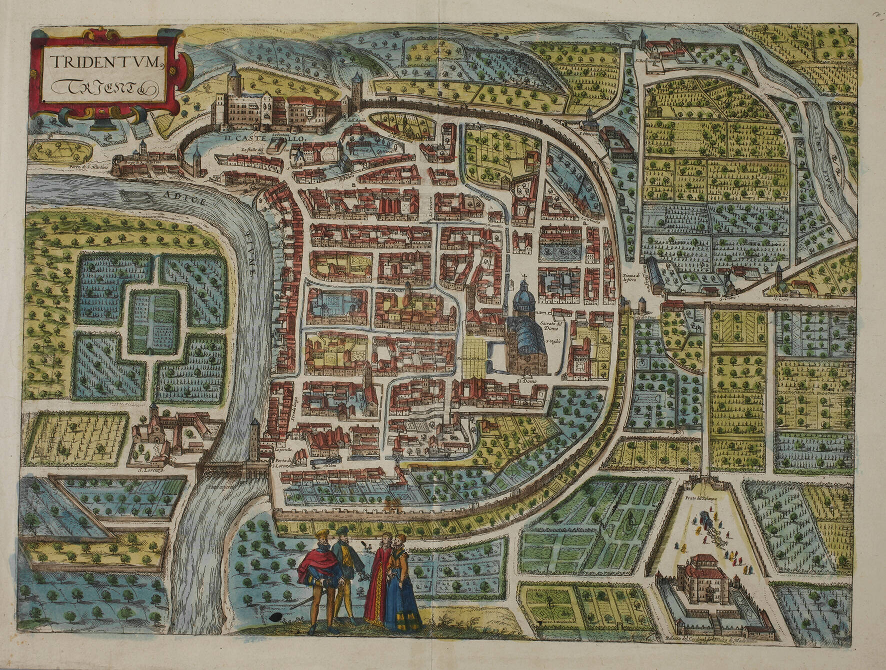 Braun & Hogenberg, Stadtplan Trient