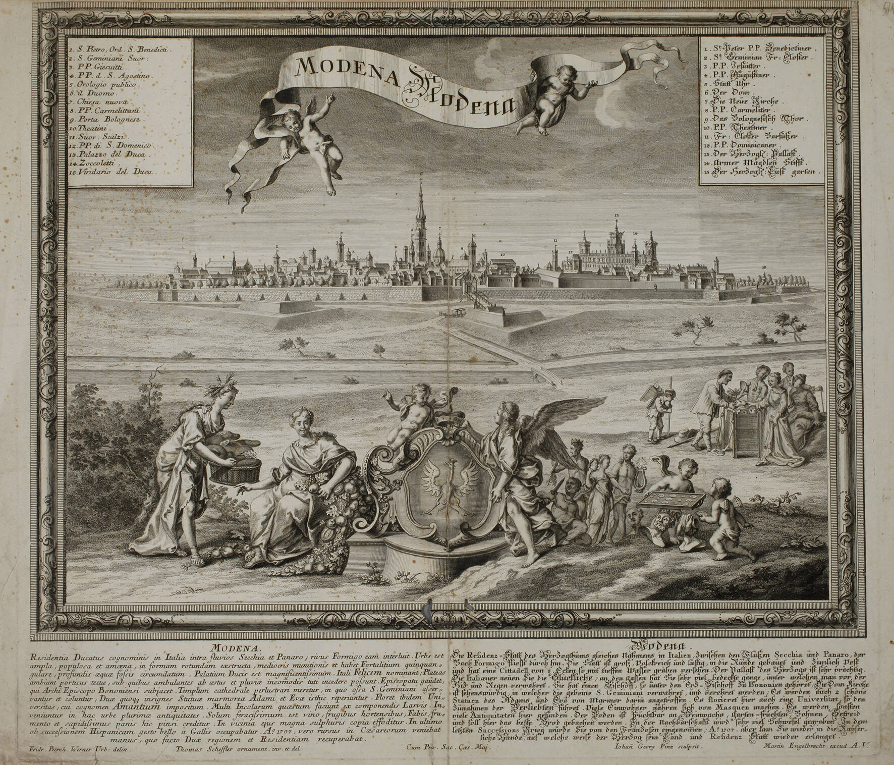 Johann Georg Pintz, Stadtplan von Modena