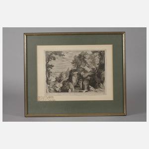 Egidius Sadeler II., Landschaft mit Eremiten