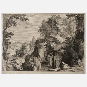 Egidius Sadeler II., Landschaft mit Eremiten