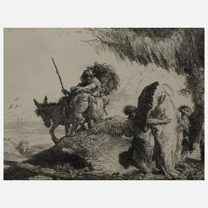 Giovanni Domenico Tiepolo, Flucht nach Ägypten