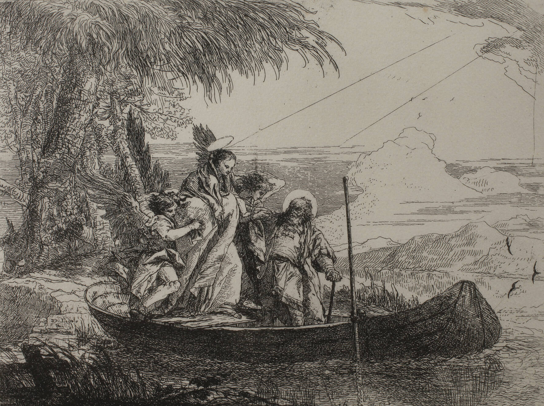 Giovanni Domenico Tiepolo, Flucht nach Ägypten