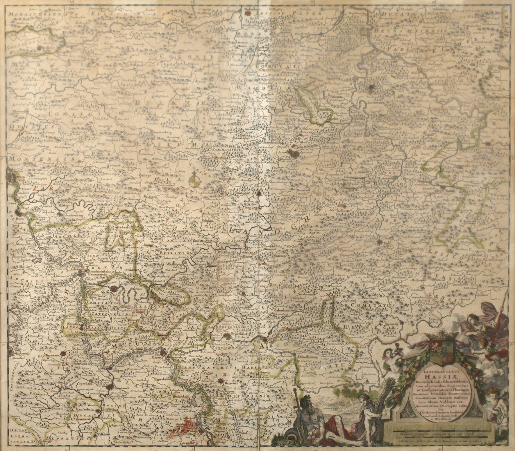 Kupferstichkarte Hessen