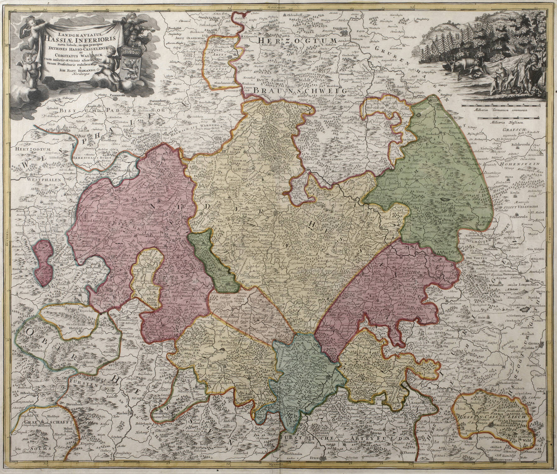 Johann Baptist Homann, Kupferstichkarte Hessen