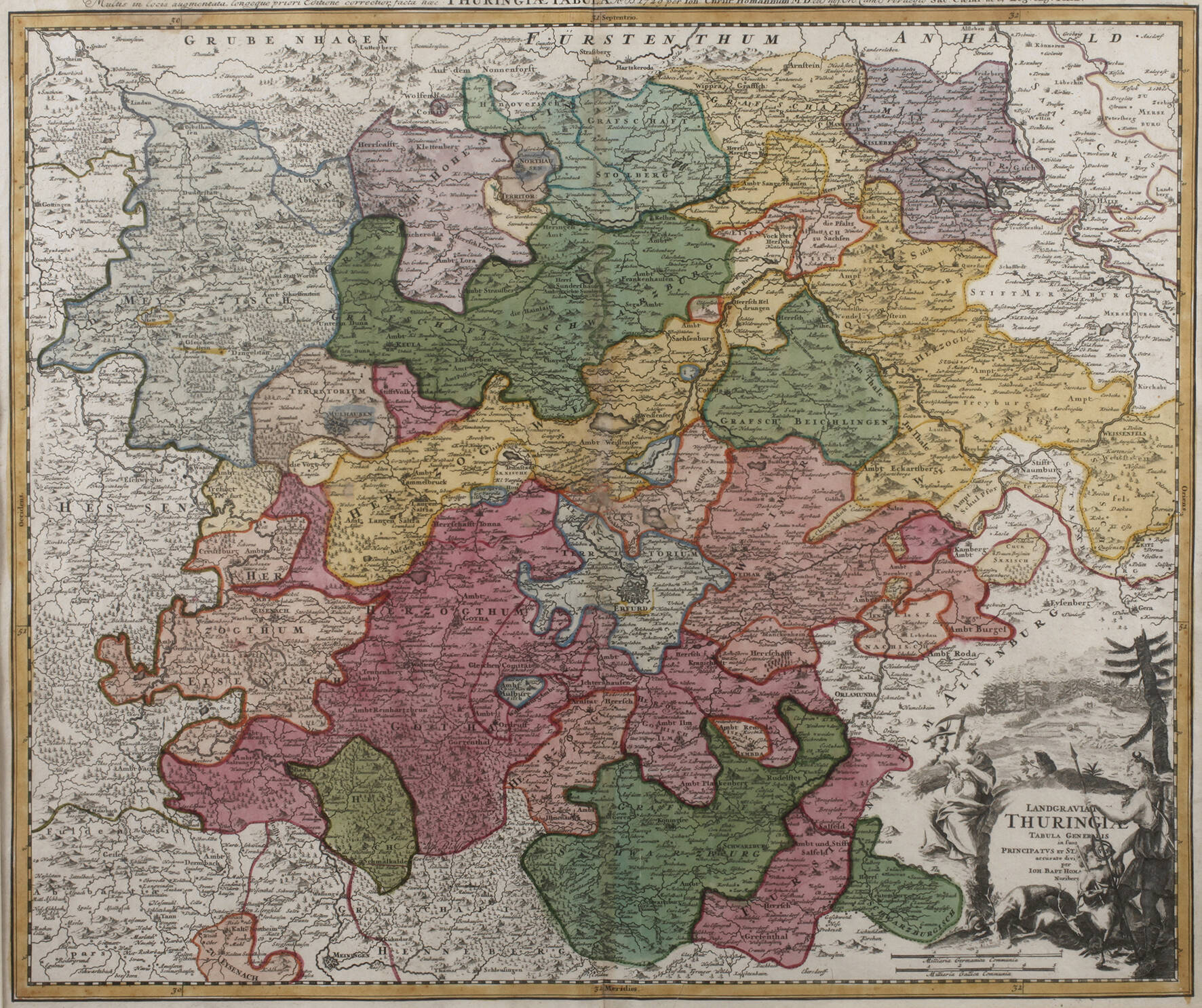 Johann Baptist Homann, Kupferstichkarte Thüringen