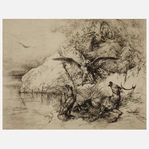 Friedrich Gauermann, Verendender Hirsch