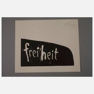 Prof. Felix Droese, "freiheit"