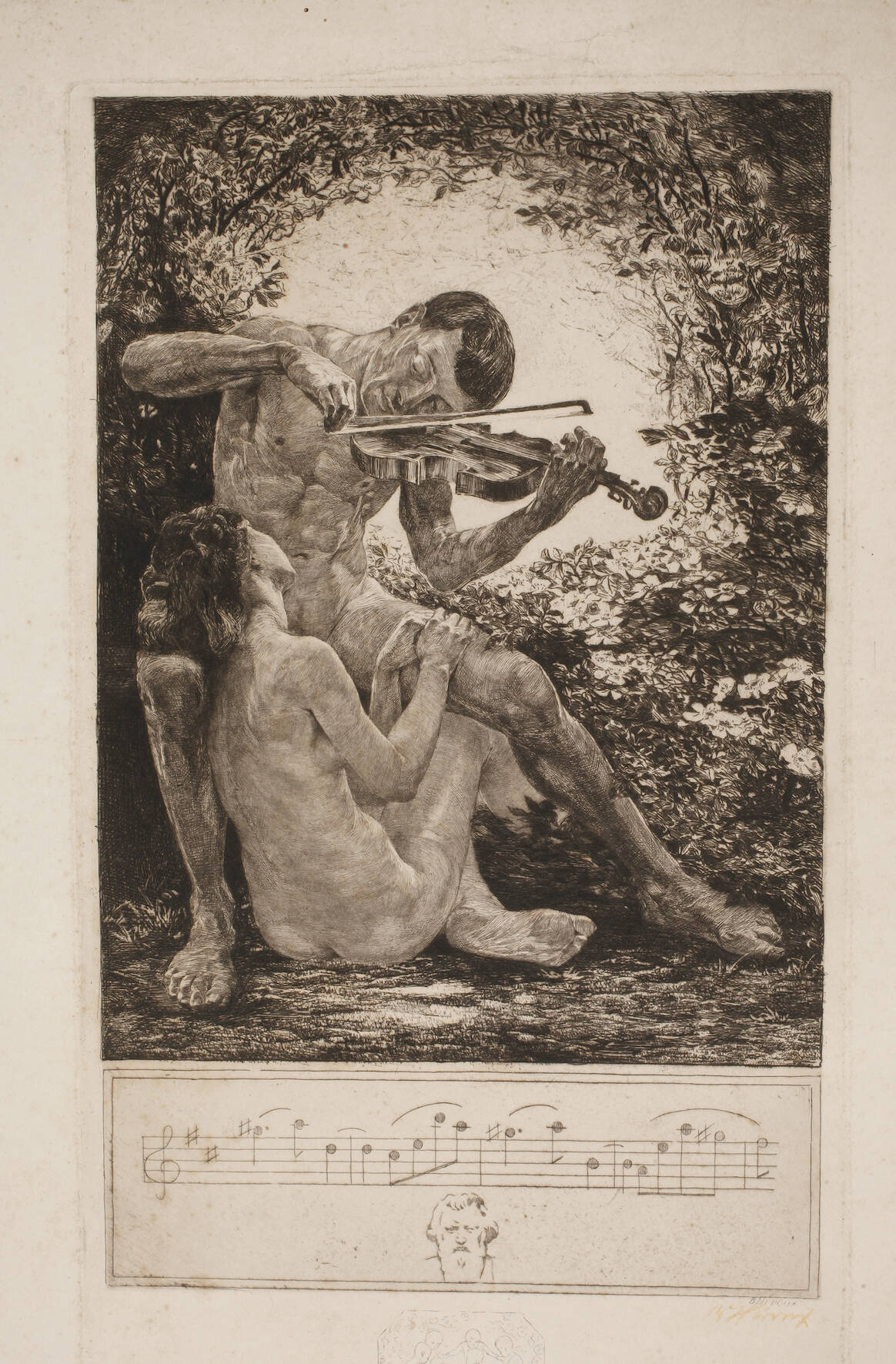 Prof. Bruno Héroux, In der Laube