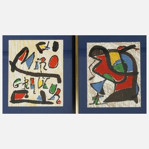 Joan Miró, Paar Farbholzschnitte
