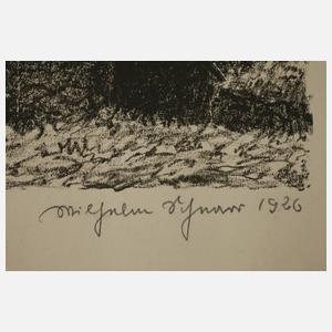 Wilhelm Schmurr, attr., An der Brücke im Park