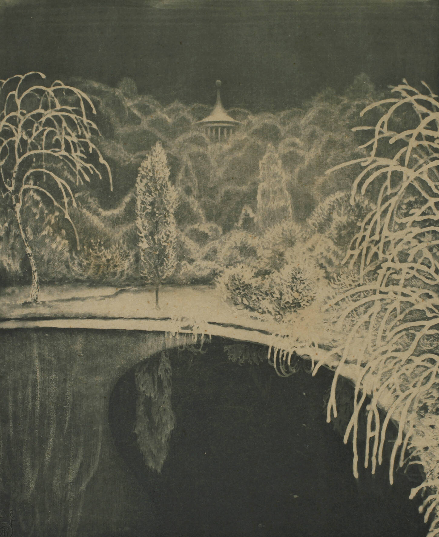 Prof. Richard Teschner, Winter im Park