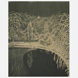 Prof. Richard Teschner, Winter im Park