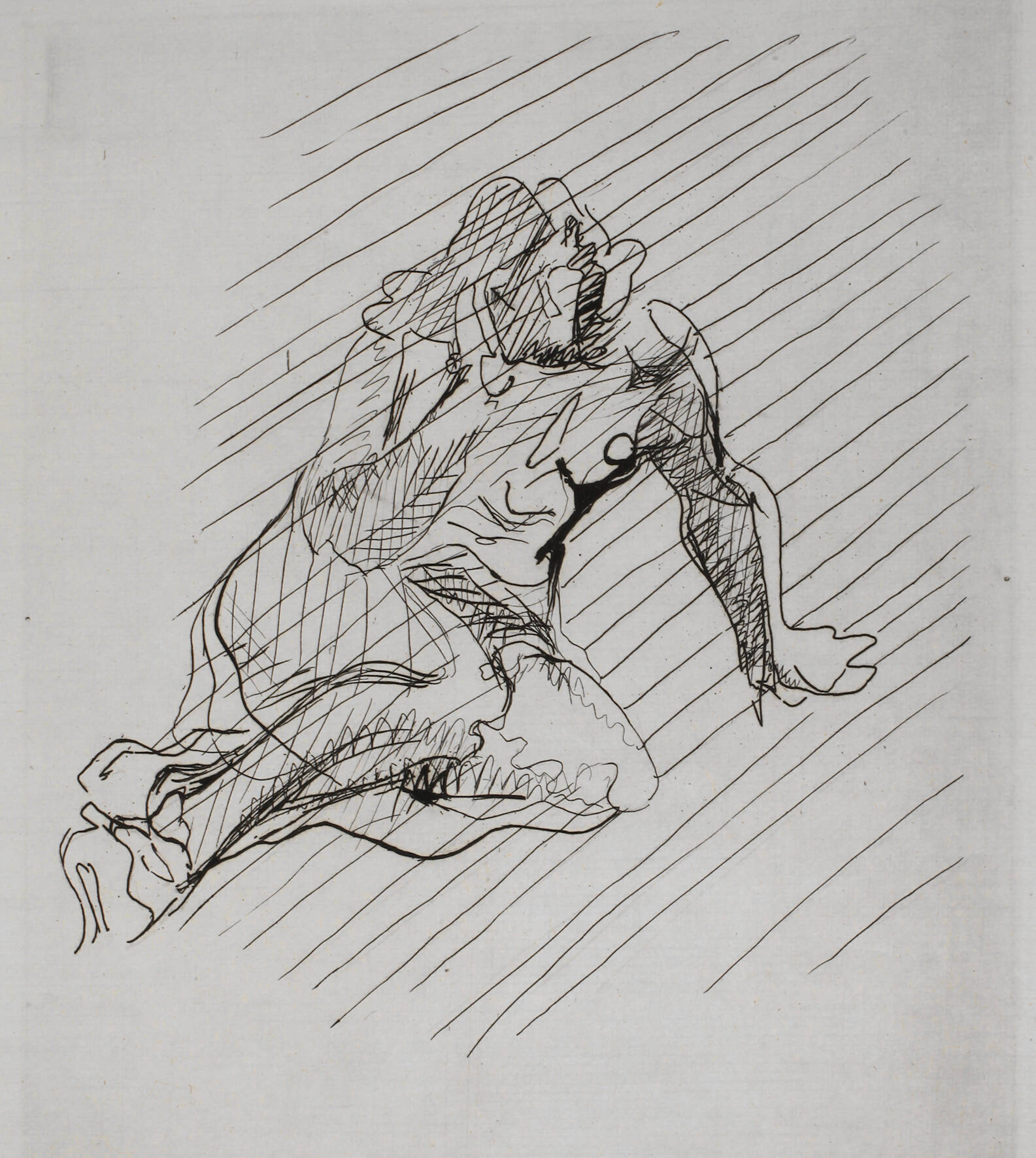 Jaques Villon, Kauernder Akt