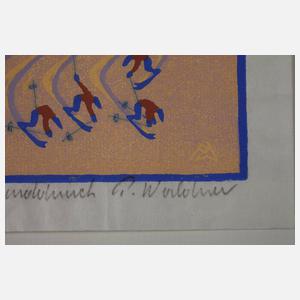 Peter Waldner, Fünf Skifahrer