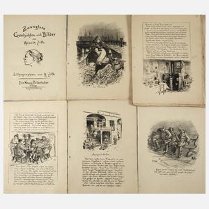 Prof. Heinrich Zille, Konvolut Lithografien