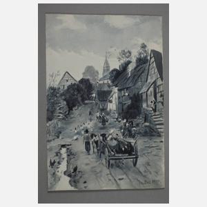 A. Pfeiffer, Konvolut Aquarelle und Zeichnungen